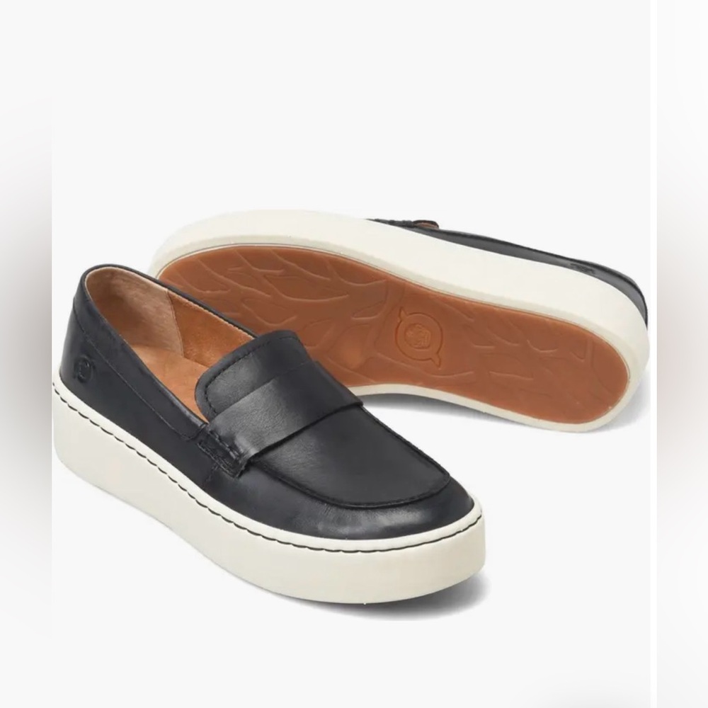 Born Marnie Women’s Slip-On Sneaker, Black, size 7.5